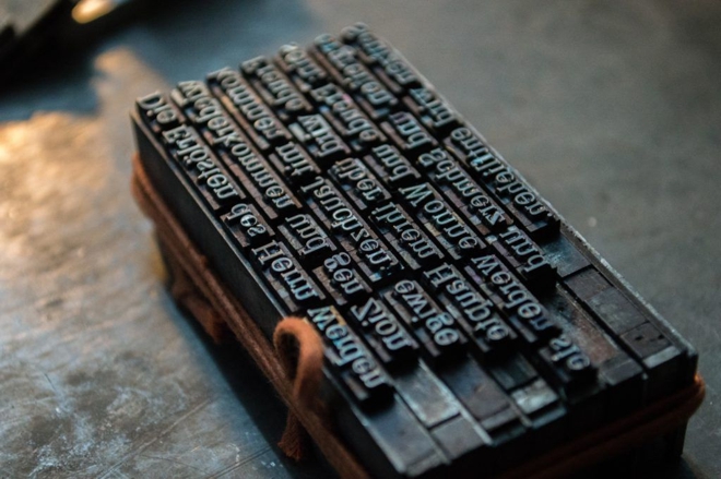 tipografia mecanica tipo fonte de letra